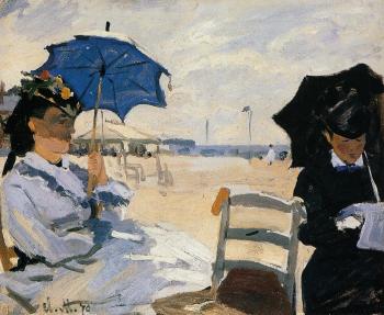 Claude Oscar Monet : The Beach at Trouville II